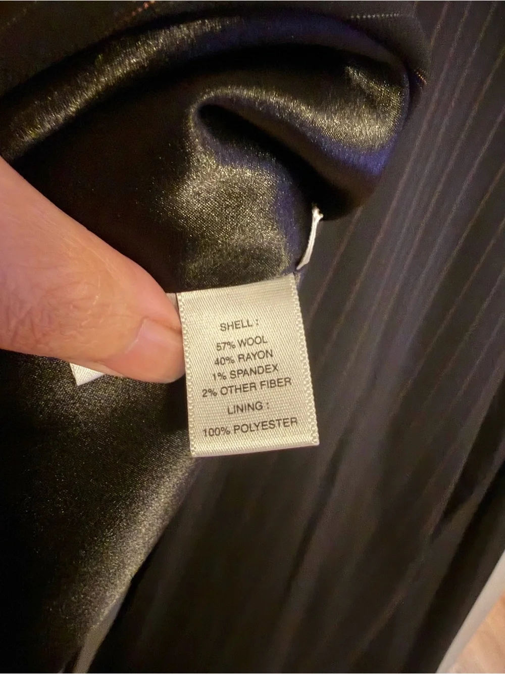 Ann Taylor Petites Wool Blend Pinstripe Pantsuit Blazer Set Size 2P